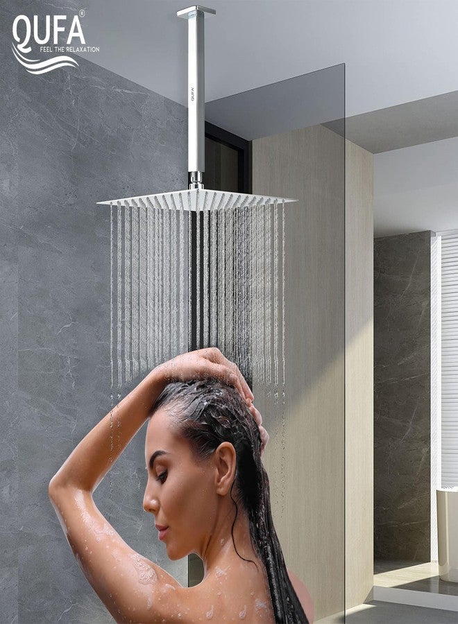 QUFA® Heavy Premium Stainless Steel Only Shower Arm with Wall Flange. (CEILING ARM ONLY, 24 INCH ARM) - Image 5
